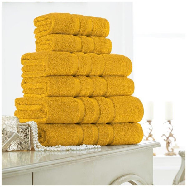 Mustard yellow online towels